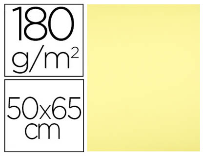 Cartulina Liderpapel 50x65cm. 180g/m² amarillo medio